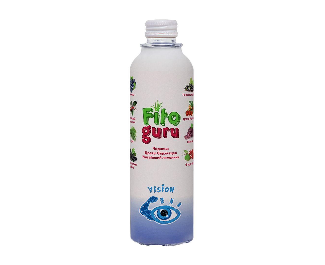 Вода негазированная Fitoguru Vision черника смородина бархатцы 330 мл., стекло