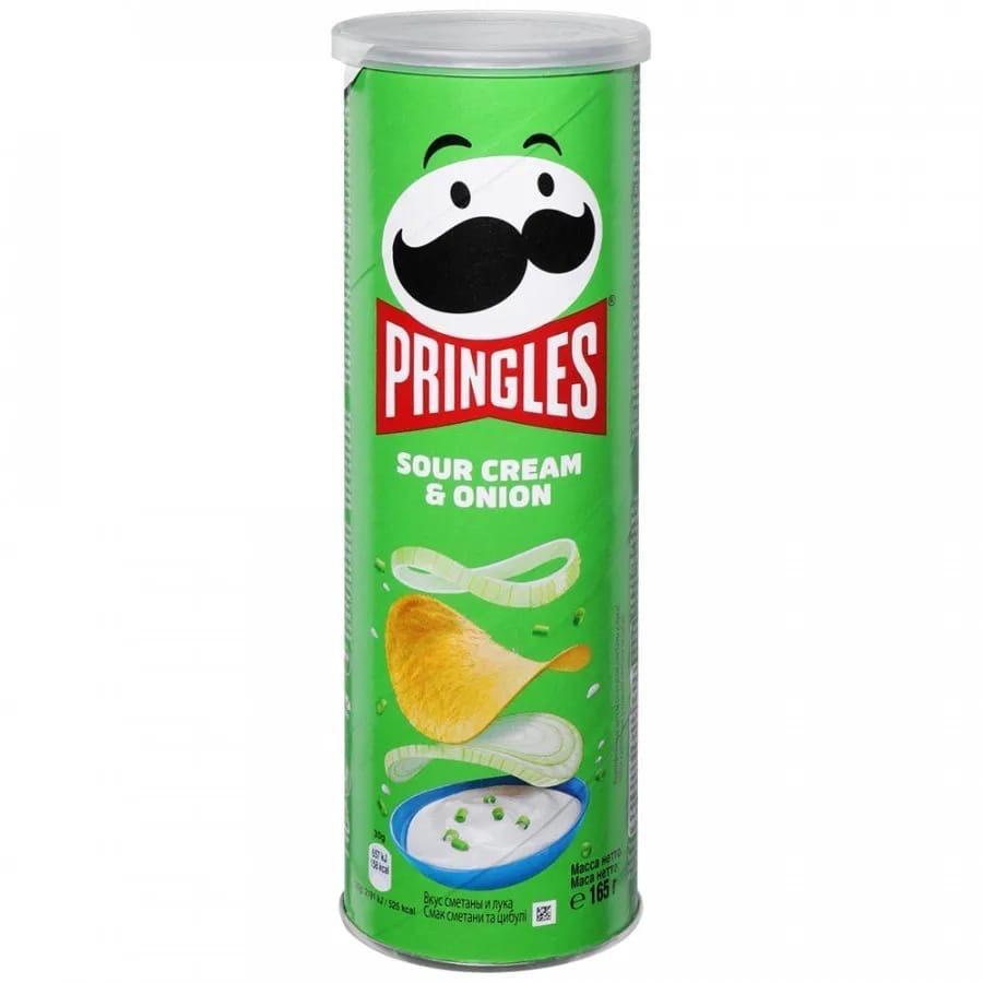 Чипсы Pringles сметана и лук 165 гр., туба