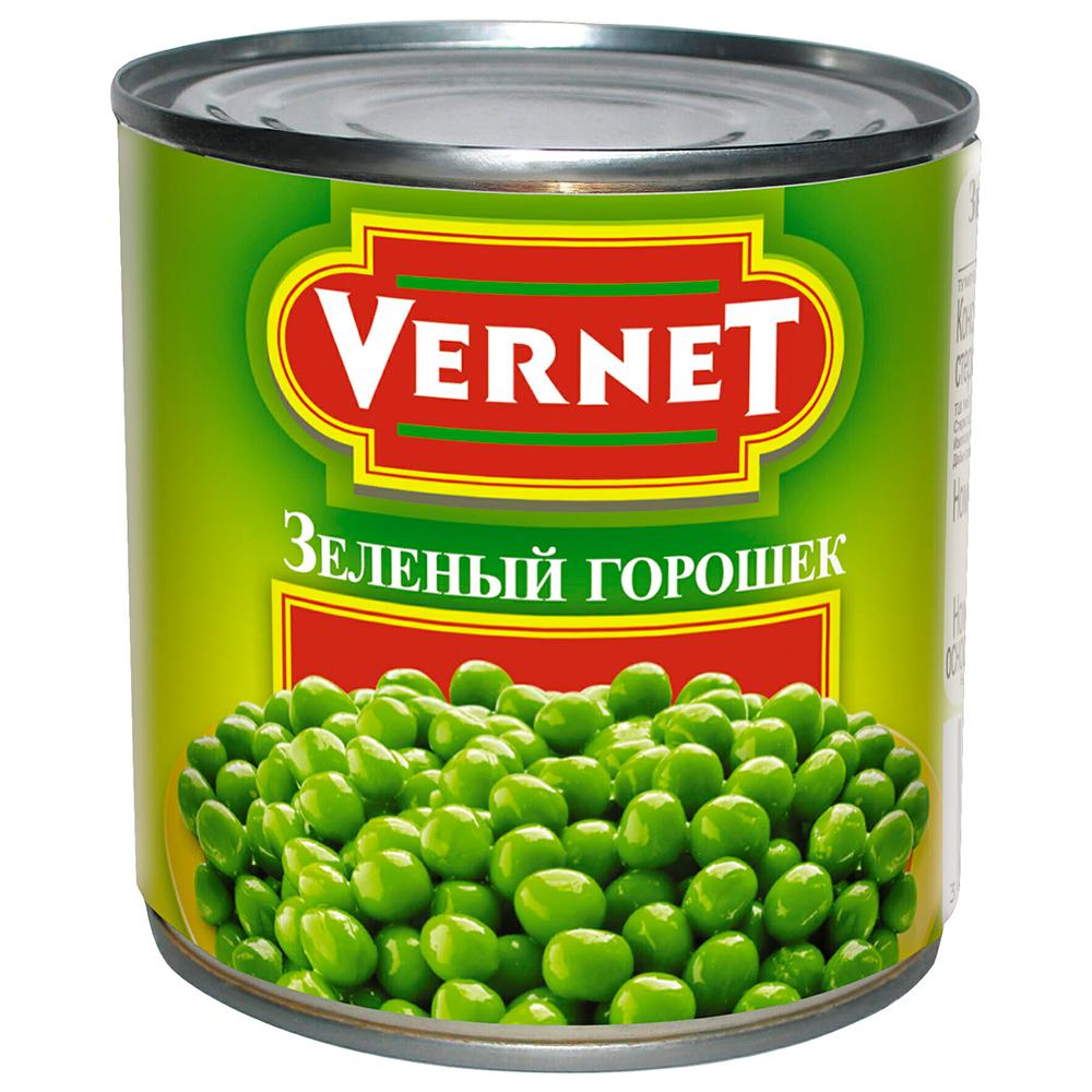 Горошек Vernet зеленый 425 мл., ж/б