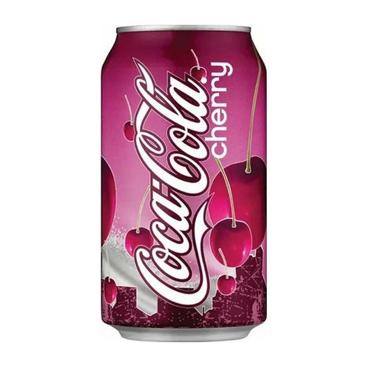 Напиток газированный Coca-Cola Cherry слим со вкусом вишни Польша 330 мл., ж/б