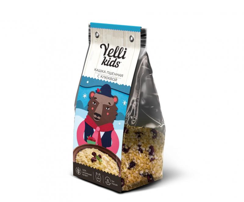 Кашка пшенная с клюквой Yelli kids, 80 гр., пластиковый пакет