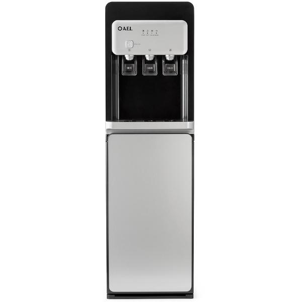 Кулер AEL LD-AEL-806a black/silver напольный, электрон, нижняя загр, защита от детей, три крана, черный с серым