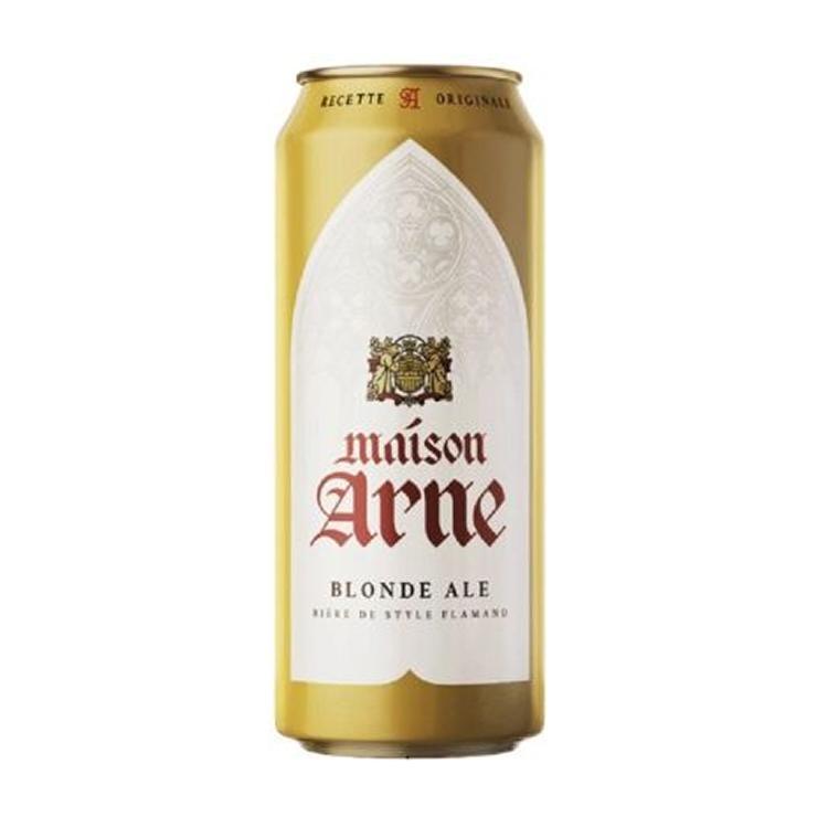 Пиво Maison Arne блонд эль светлое фильтрованное пастеризованное 4,6% 430 мл., ж/б