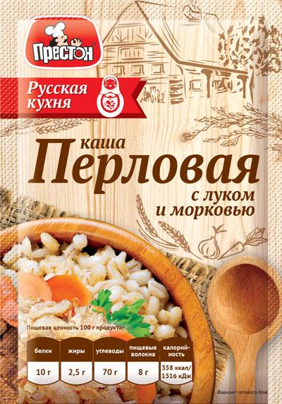 Каша Preston перловая с луком и морковью 40 гр., саше