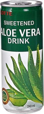 Напиток сокосодержащий Lotte aloe vera оригинальный Южная Корея 240 мл., ж/б