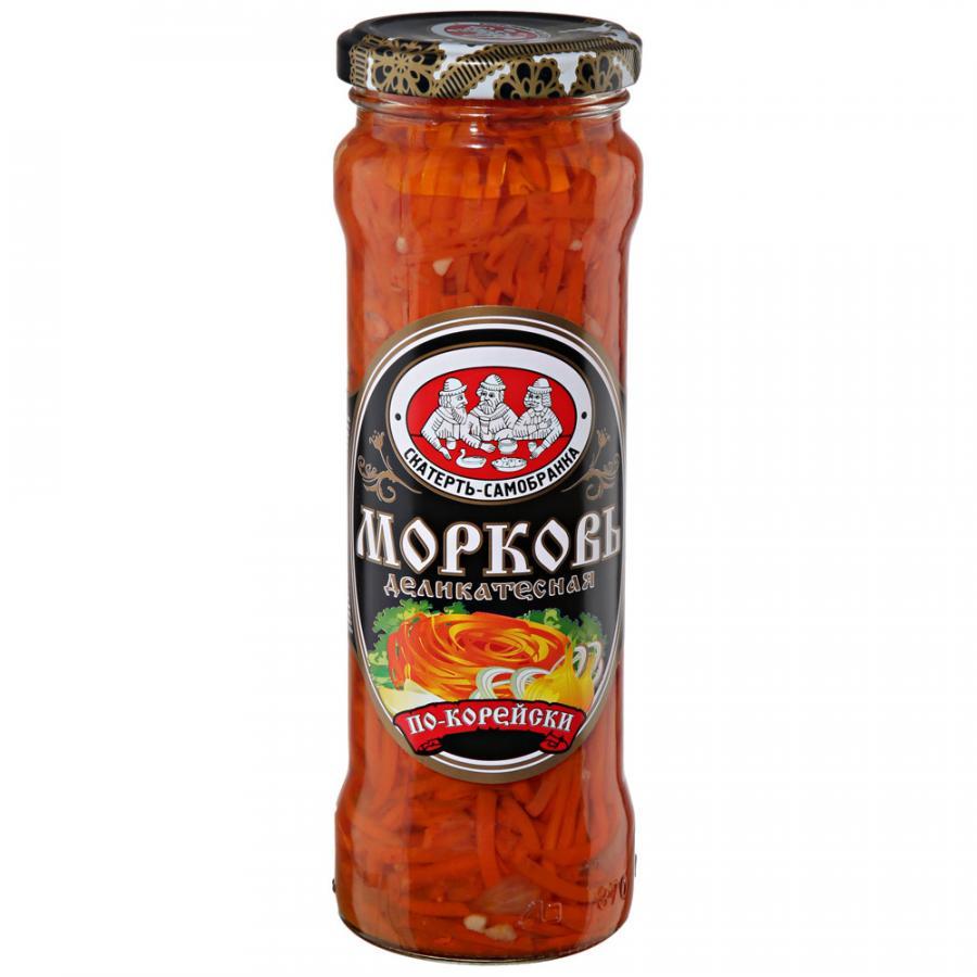 Морковь Скатерть-Самобранка по-корейски Деликатесная, 370 гр., стекло