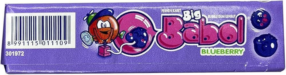 Жевательная резинка Big Babol со вкусом голубики 20 гр., обертка