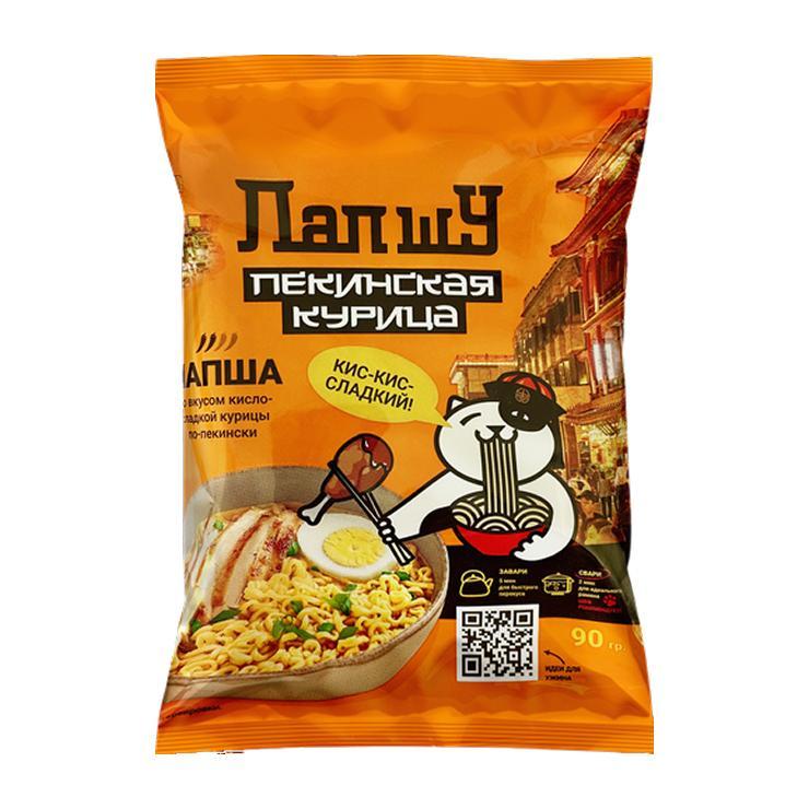 Лапша быстрого приготовления ЛапшУ курица в кисло сладком соусе по пекински 90 гр., флоу-пак