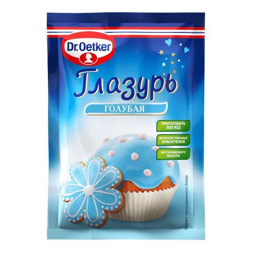 Глазурь Dr.Oetker голубая 90 гр., саше