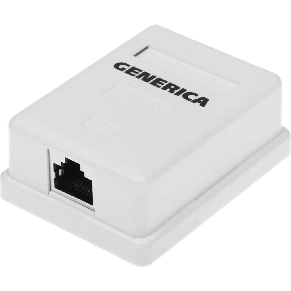 Розетка ITK (CS2-1C5EF-12-G) настенная 49.2x62.5x25.2мм крышка RJ45 пластик белый (упак.:1шт)