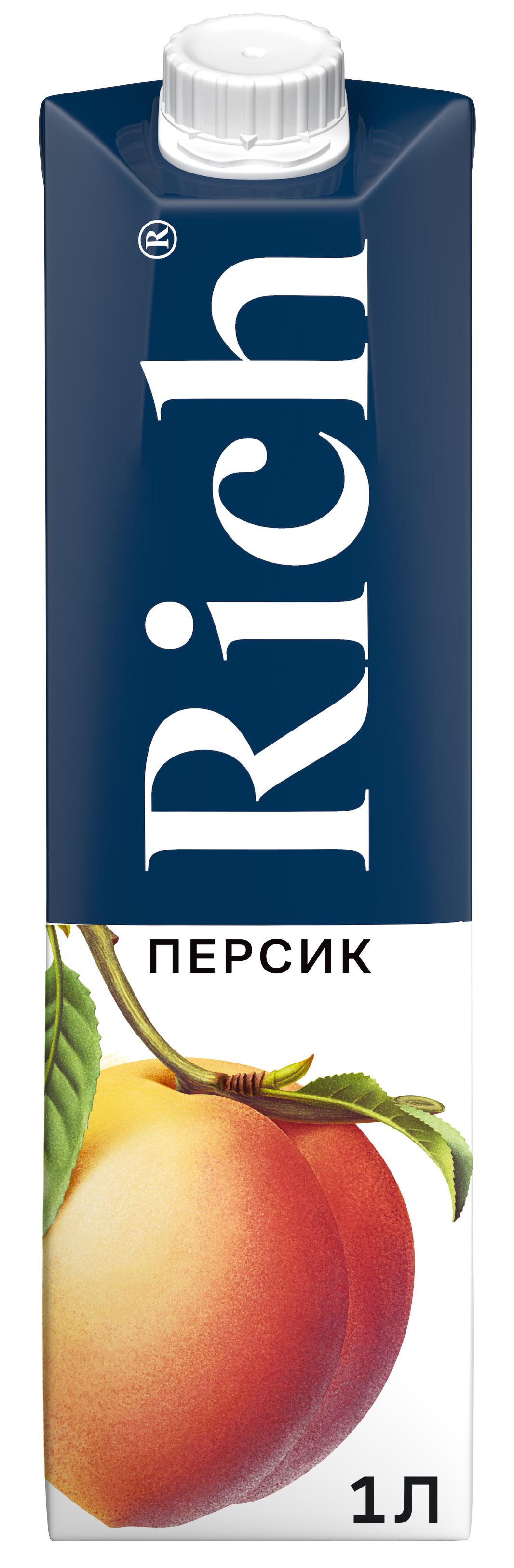 Нектар Rich персик 1 л., тетра-пак
