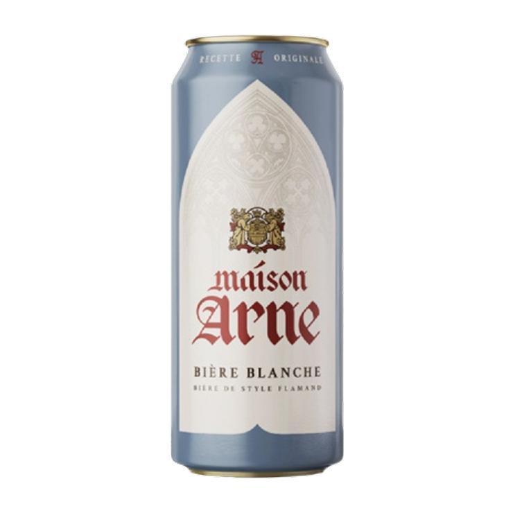 Напиток пивной Maison Arne Biere Blanche светлый нефильтрованный пастеризованный 4,9% 430 мл., ж/б