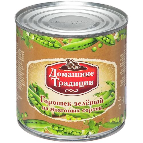 Горошек Домашние традиции зеленый , 400 гр., ж/б