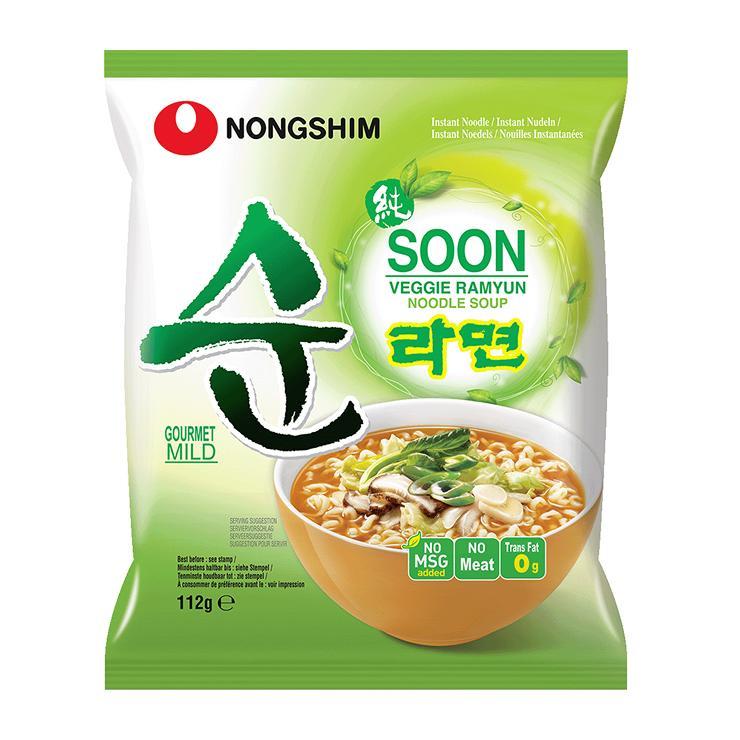 Лапша быстрого приготовления Nongshim soon veggie овощная 112 гр., стакан