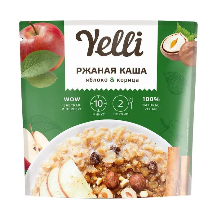 Каша Yelli ржаная яблоко и корица 60 гр., дой-пак