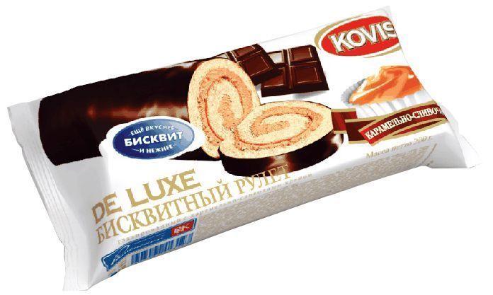 Рулеты Kovis de Luxe карамельно/сливочный, Kovis , 200 гр., флоу-пак