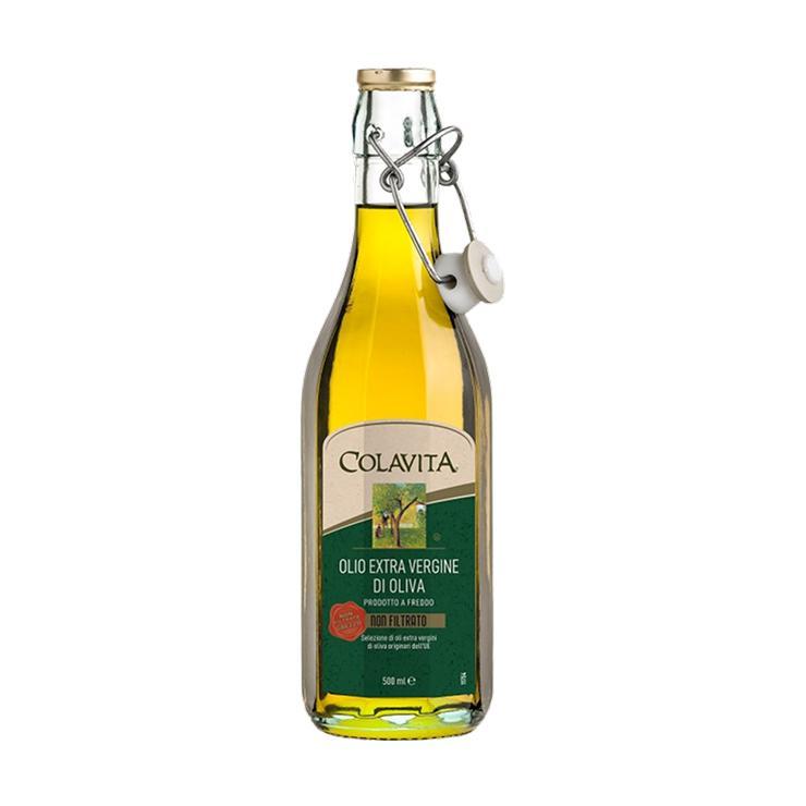Масло оливковое Colavita E.V. Grezzo нерафинированное высшего качества, нефильтрованное 500 мл., стекло
