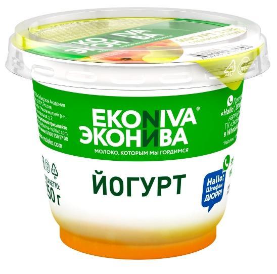 Йогурт ЭкоНива Яблоко-груша 3% 250 гр., ПЭТ