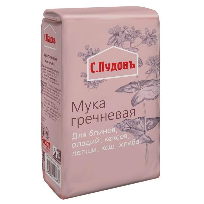 Мука С.Пудовъ Гречневая, 500 гр., бумажная упаковка