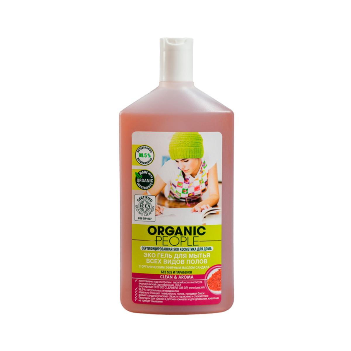 Эко гель для мытья всех видов полов, Organic People, 500 мл., пластиковая бутылка