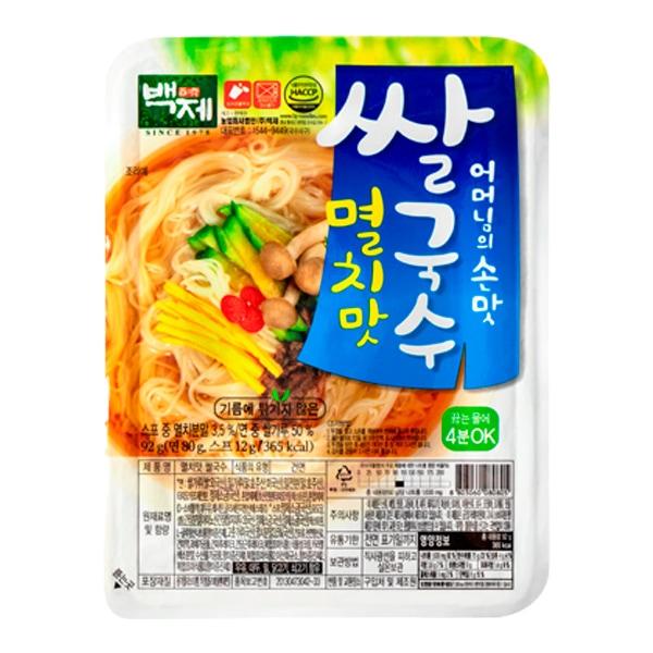 Лапша Baekje ANCHOVY FLAVOUR со вкусом анчоусов 92 гр., стакан