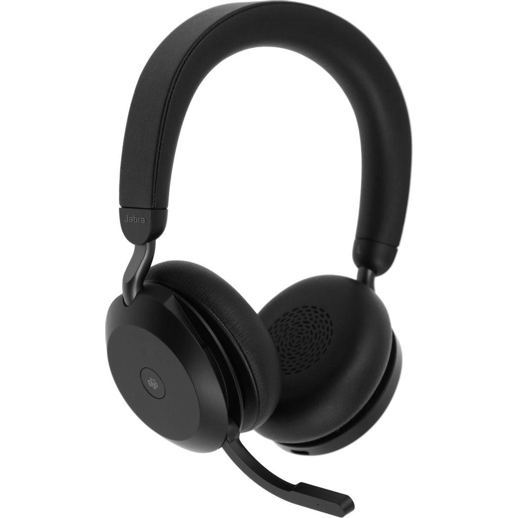 Гарнитура Jabra Evolve2 75, Link380a MS Stereo Black, для компьютера/мобильных устройств, накладные, Bluetooth/радио, черный [27599-999-999]