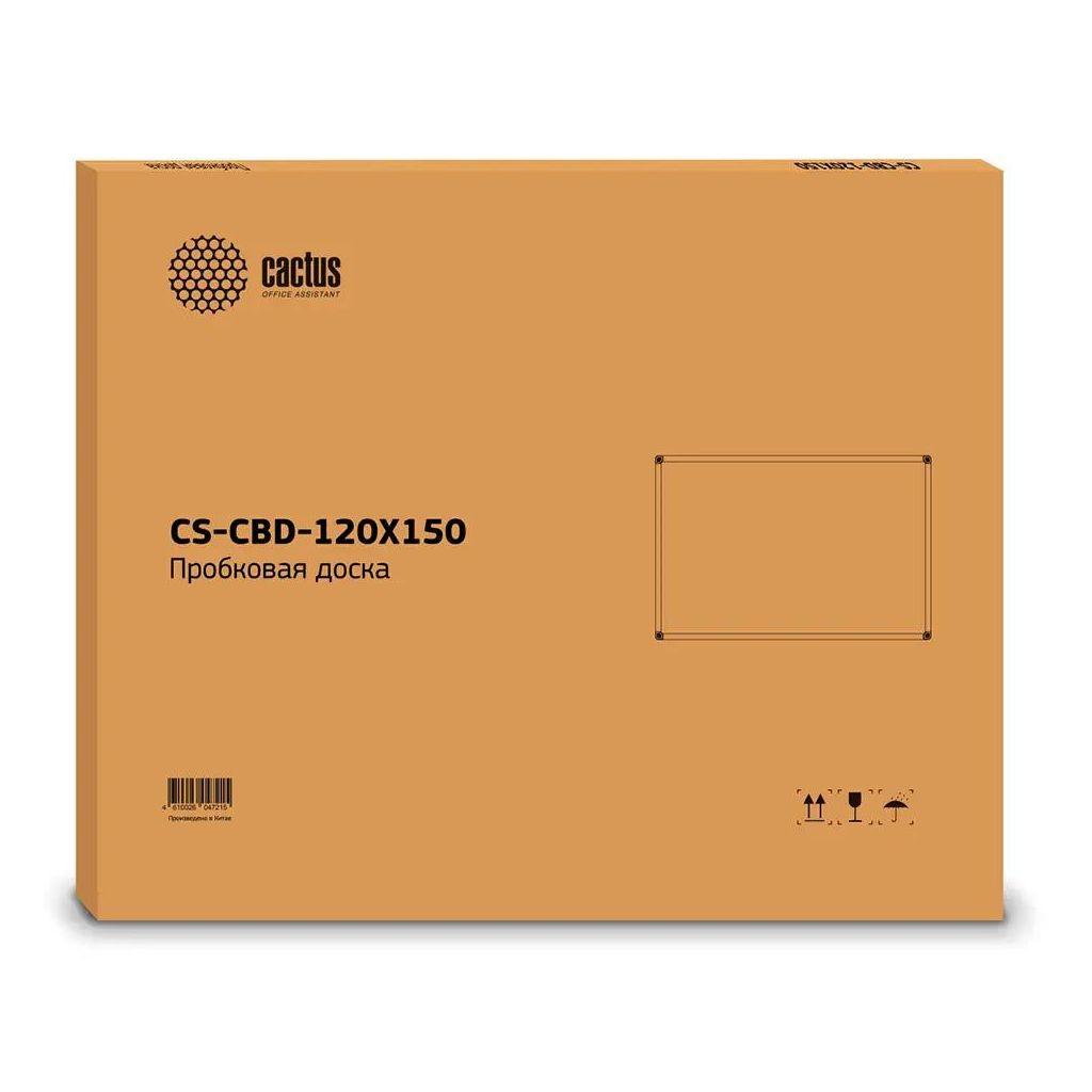 Демонстрационная доска Cactus CS-CBD-120X150 пробковая 120x150см алюминиевая рама