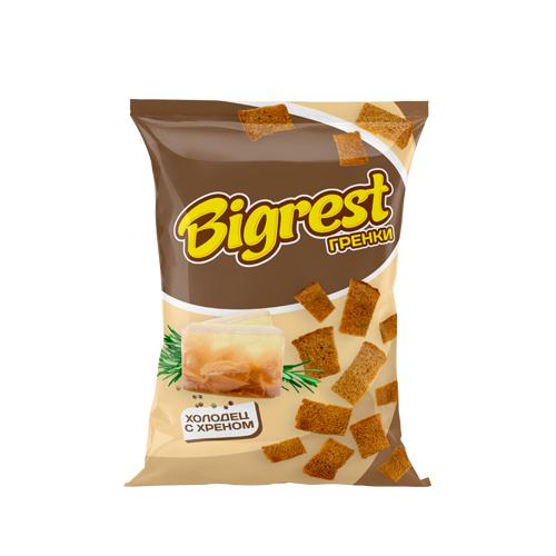 Гренки BigRest со вкусом холодца с хреном 40 гр., флоу-пак
