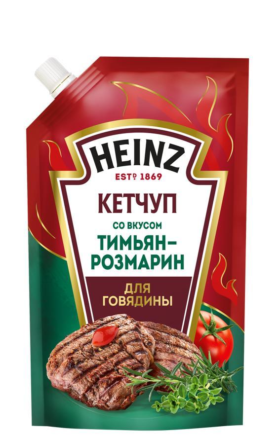 Кетчуп Heinz Тимьян-Розмарин, 320 гр., дой-пак