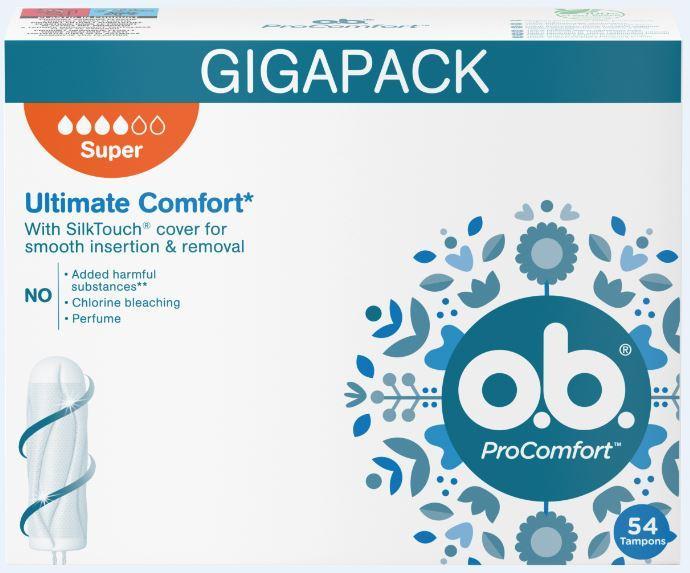 Гигиенические тампоны O.B. Procomfort Super 54 штуки, картон