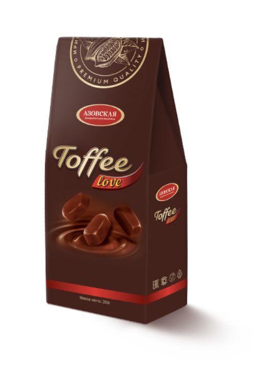 Ирис Азовская КФ Toffee love глазированный шоколадный 200 гр., картон