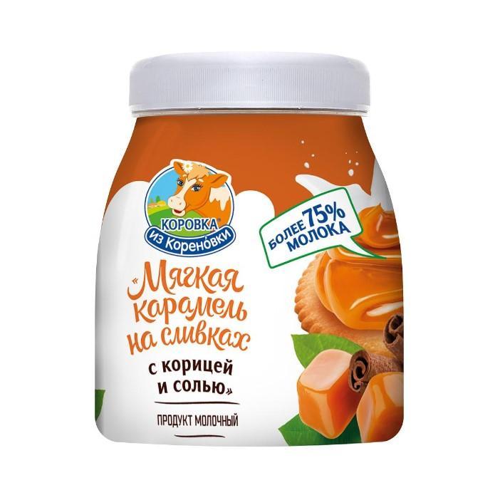 Карамель мягкая Коровка из Кореновки на сливках с корицей и солью 340 гр., ПЭТ