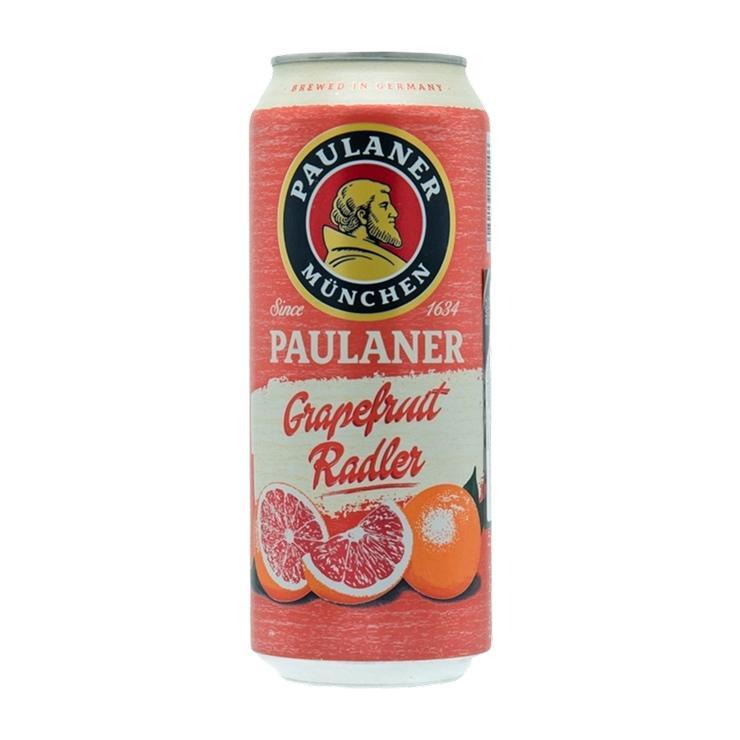 Напиток пивной Paulaner Radler Grapefruit светлое фильтрованное пастеризованное 2.5% 500 мл., ж/б