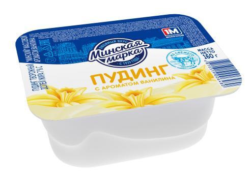 Пудинг творождный Минская марка ванильный 7% 160 гр., пластик