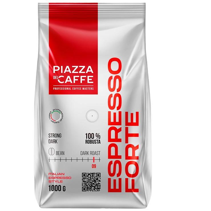 Кофе в зернах Espresso Forte, Piazza del Caffe, 1000 гр, в/у