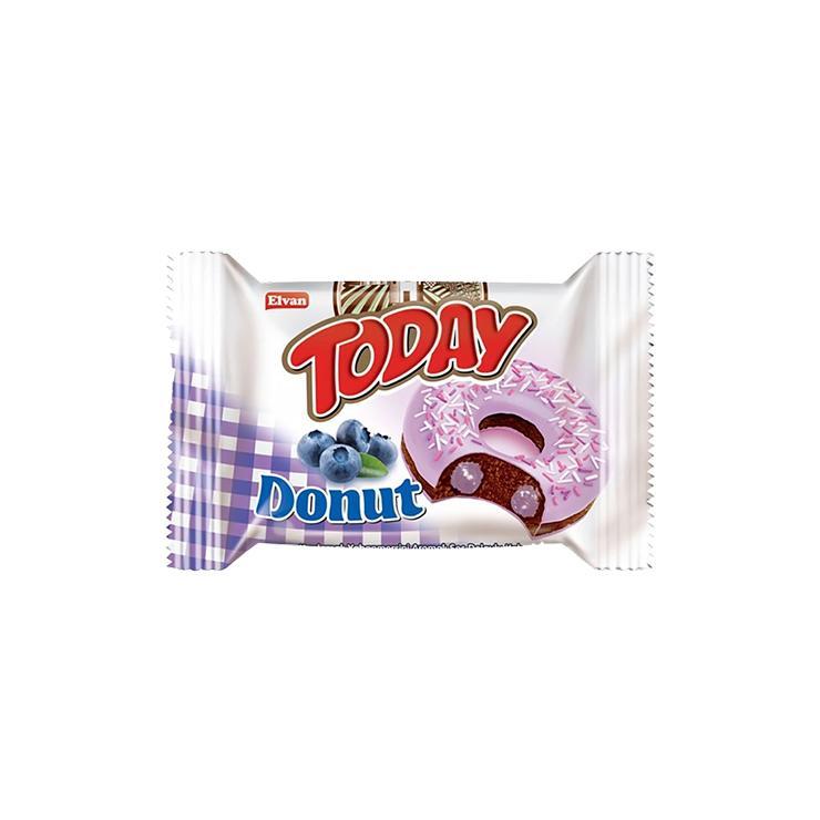 Пончик Today donut с черничным кремом 40 гр., флоу-пак