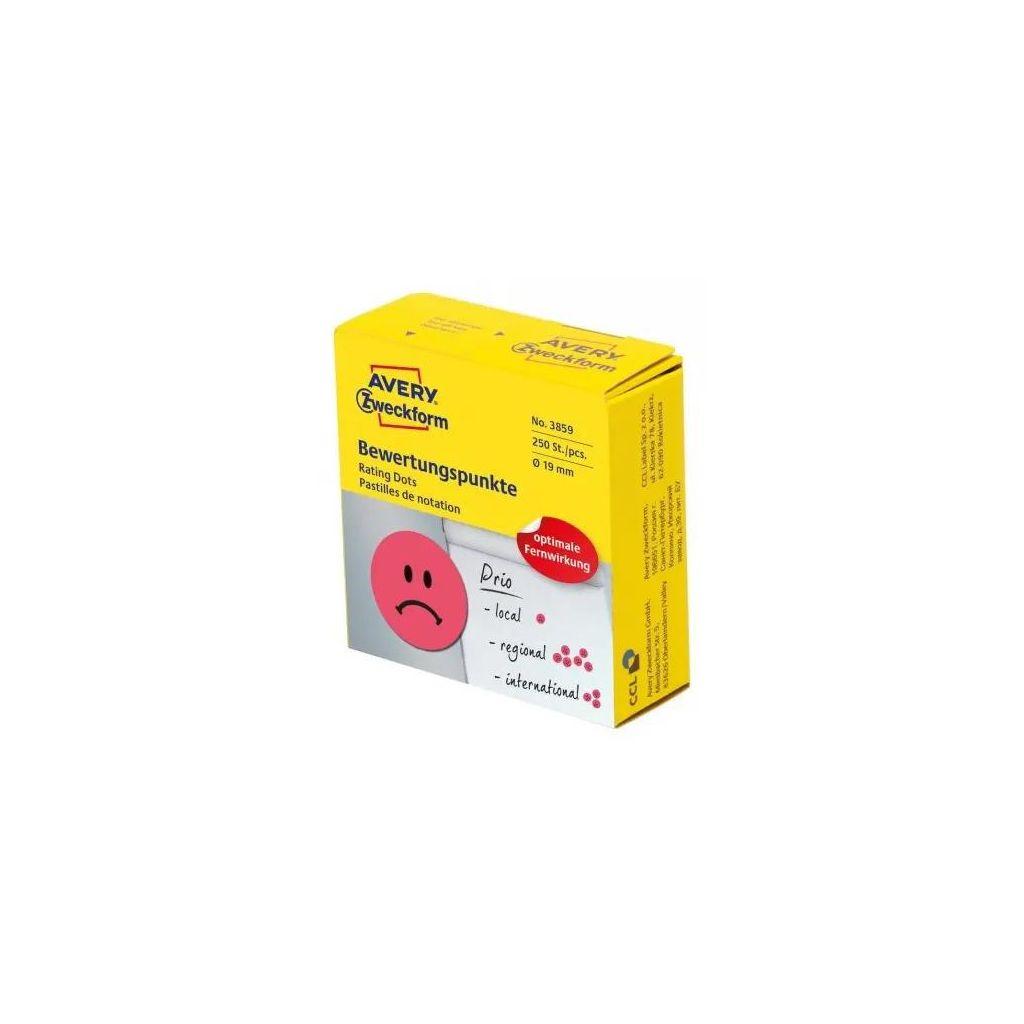 Этикетки Avery Zweckform 3859, универсальная, 70г/м2, красный, 250шт