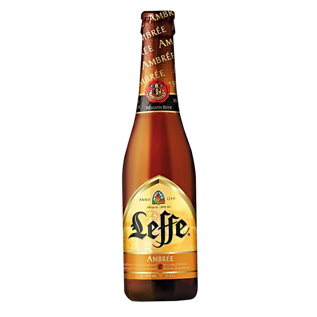 Напиток пивной Leffe Ambree светлый пастеризованный фильтрованный 6,6% 330 мл., стекло