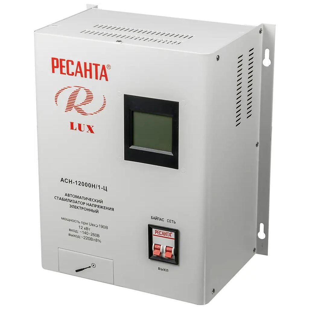 Стабилизатор напряжения Ресанта АСН-12000Н/1-Ц, серый [63/6/22]