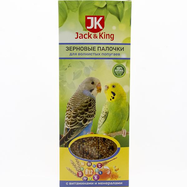 Зерновые палочки Jack&King для волнистых попугаев с витаминами и минералами 3шт 90 гр., картон
