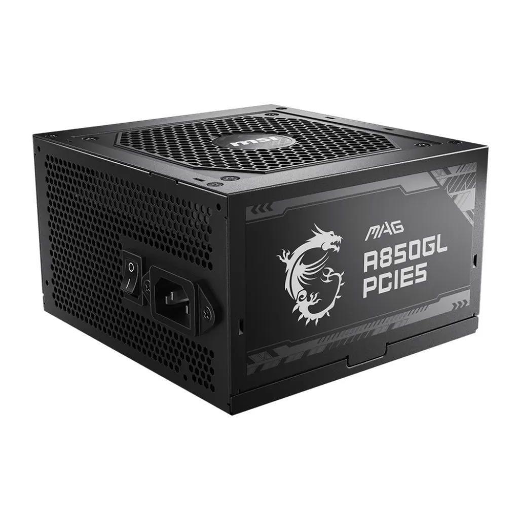 Блок питания MSI MAG A850GL PCIE5, 850Вт, 80 PLUS GOLD, 120мм, черный, retail [306-7zp8a11-ce0]