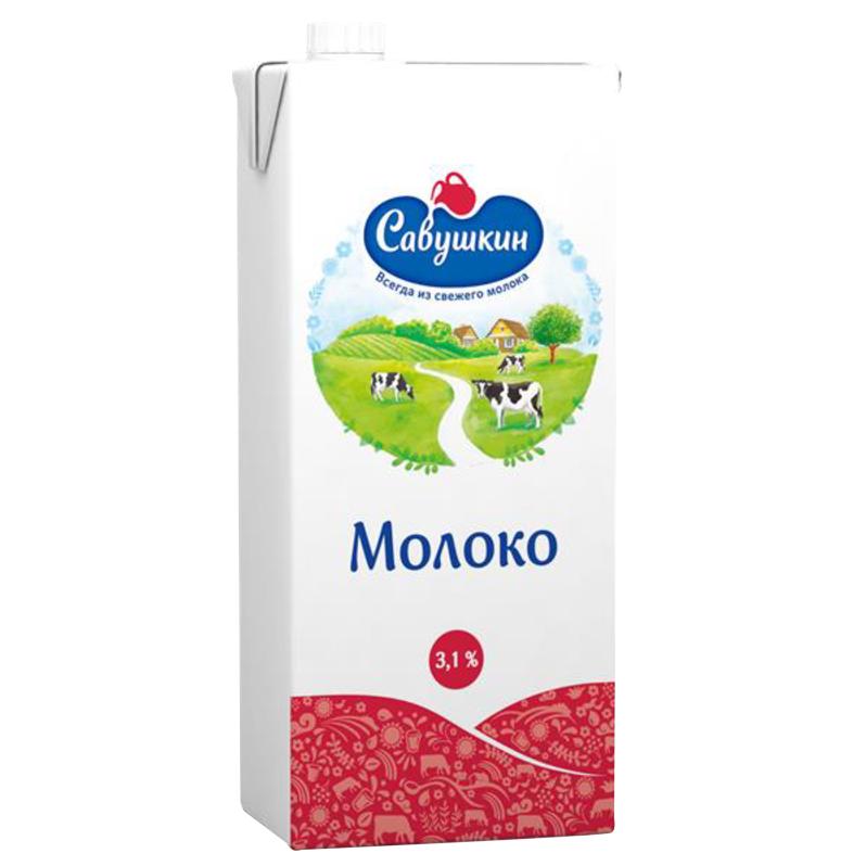Молоко Савушкин продукт ультрапастеризованное 3,1% 1 л., тетра-пак