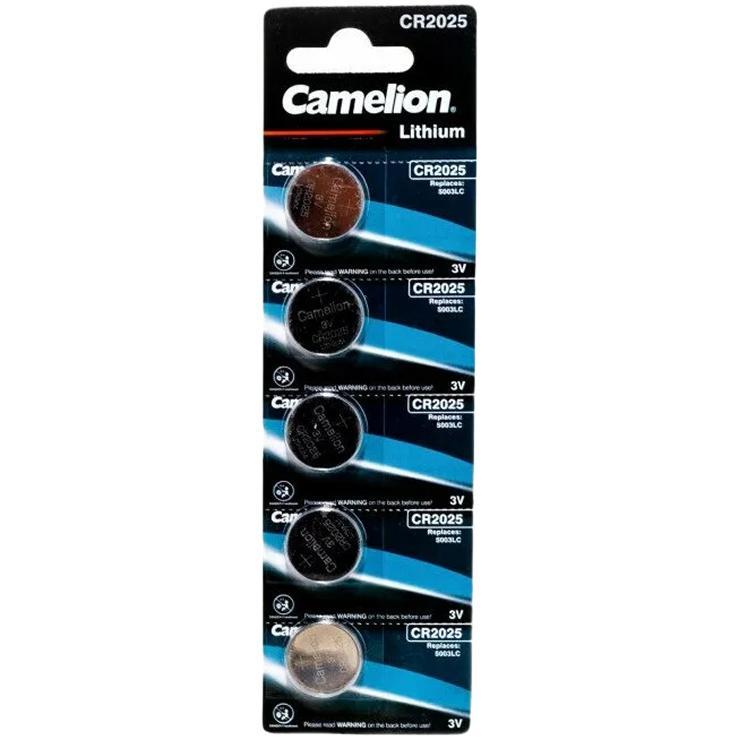 Батарейка Camelion литиевая CR2025 3V 5шт, блистер