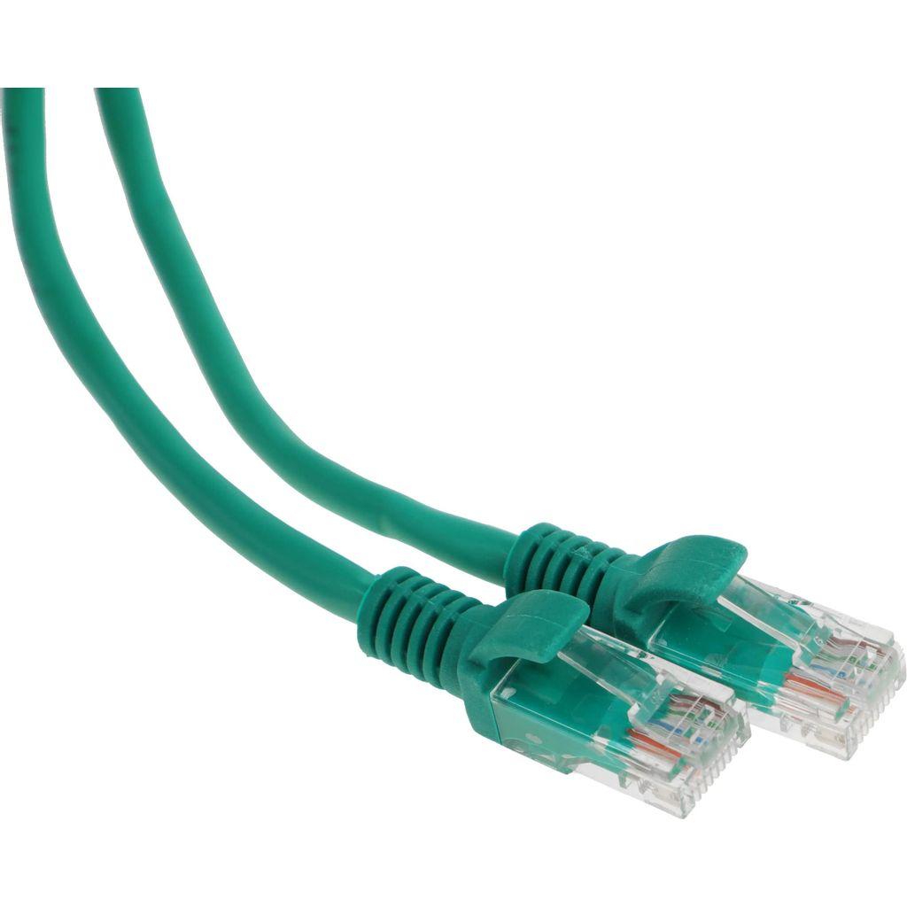 Патч-корд CABLEXPERT PP12-1M/G литой (molded), UTP, кат.5E, 1м, 4 пары, 26AWG, алюминий омедненный, многожильный, зеленый