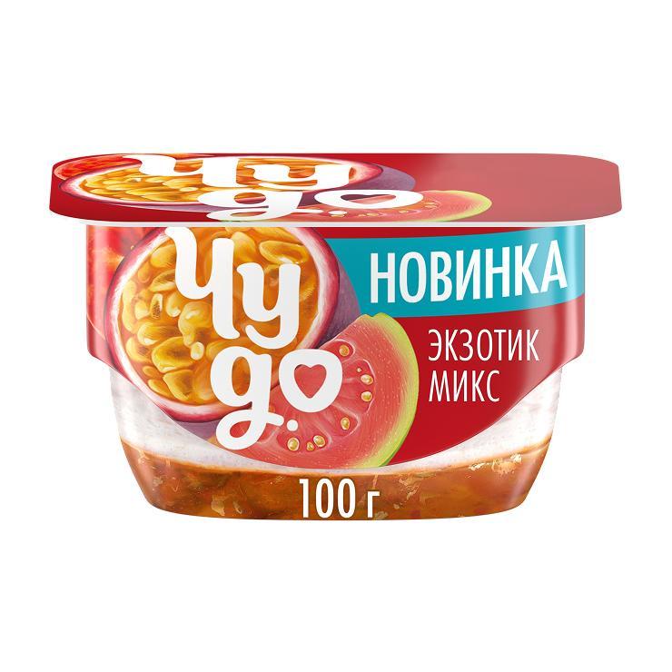 Десерт творожный Чудо экзотик микс 4,2% 100 гр., пластиковая упаковка