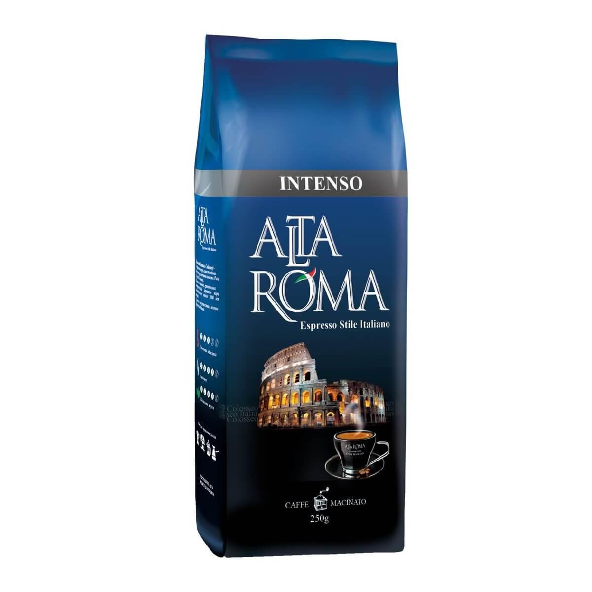 Кофе Alta Roma Intenso молотый 250 гр., флоу-пак