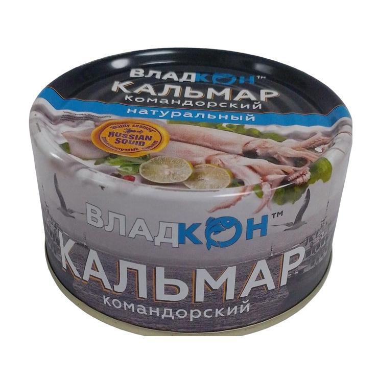 Кальмар Владкон натуральный командорский 170 гр., ж/б