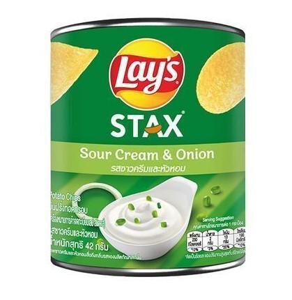 Чипсы Lay's Stax сметана лук 42 гр., туба