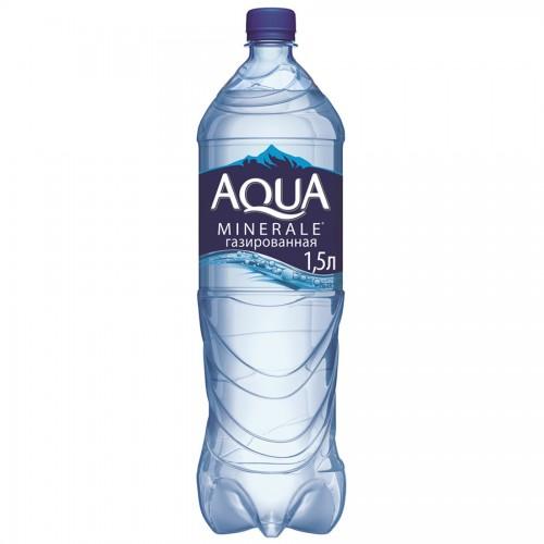 Вода газированная Aqua Minerale артезианская столовая 1.5 л., ПЭТ
