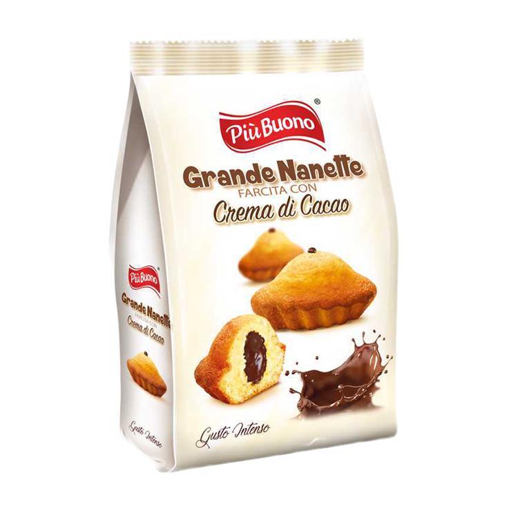 Бисквит Piu Buono Grande Nanette шоколад 200 гр., флоу-пак